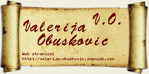 Valerija Obušković vizit kartica